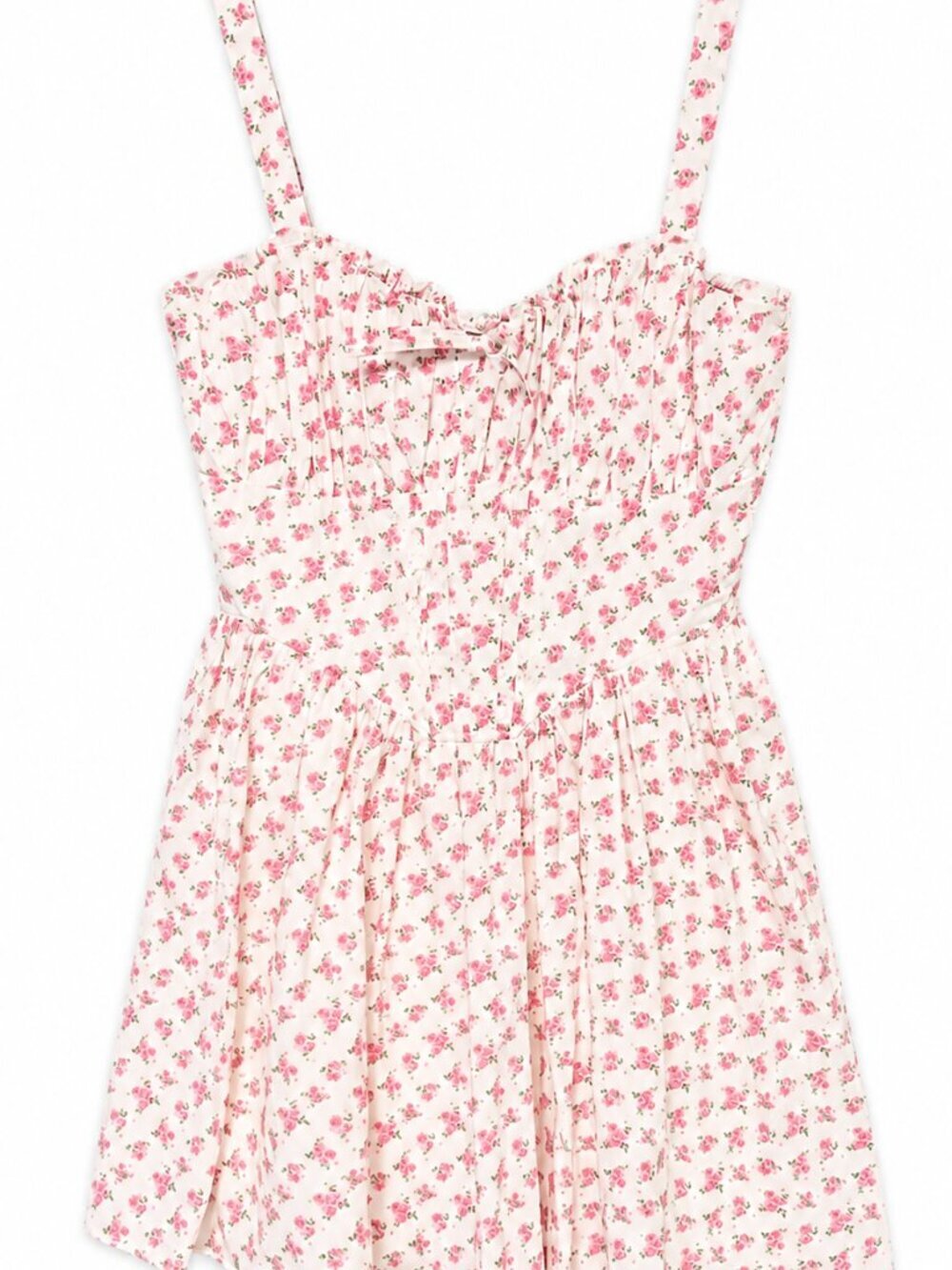 Trixxi Pink Floral Mini Dress Summer Size M Flowers With Lace Detail Sku#33